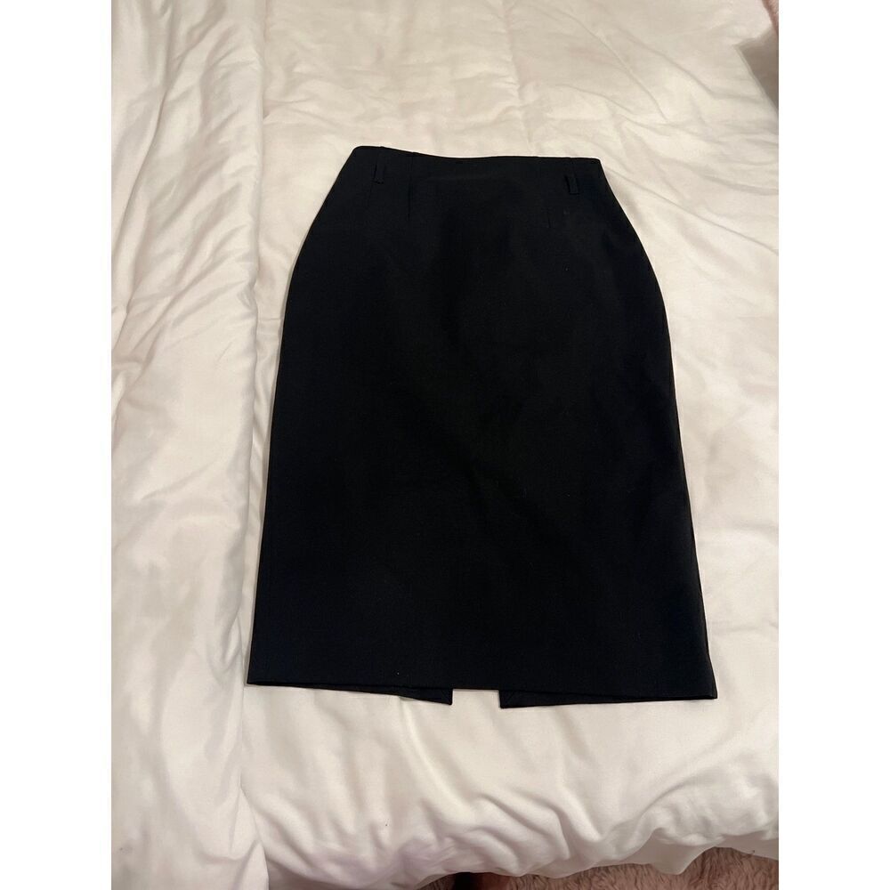Double-lined black pencil skirt suiting work career legal 28” waist
